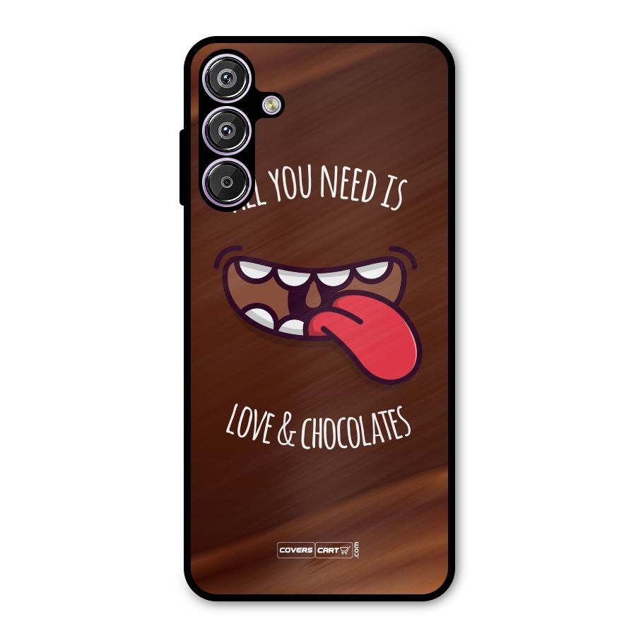 Love and Chocolates Metal Back Case for Galaxy M15