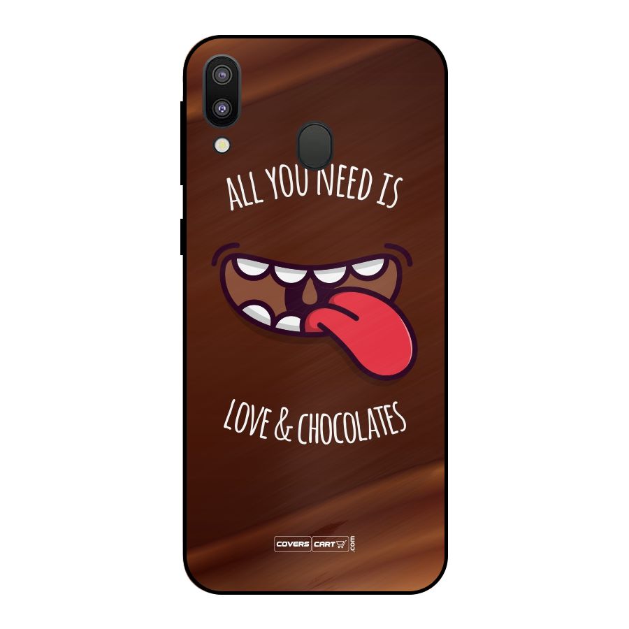 Love and Chocolates Metal Back Case for Galaxy M20