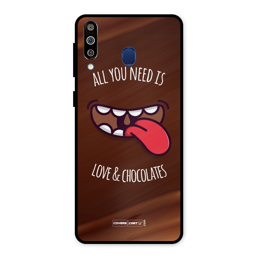 Love and Chocolates Metal Back Case for Galaxy M30
