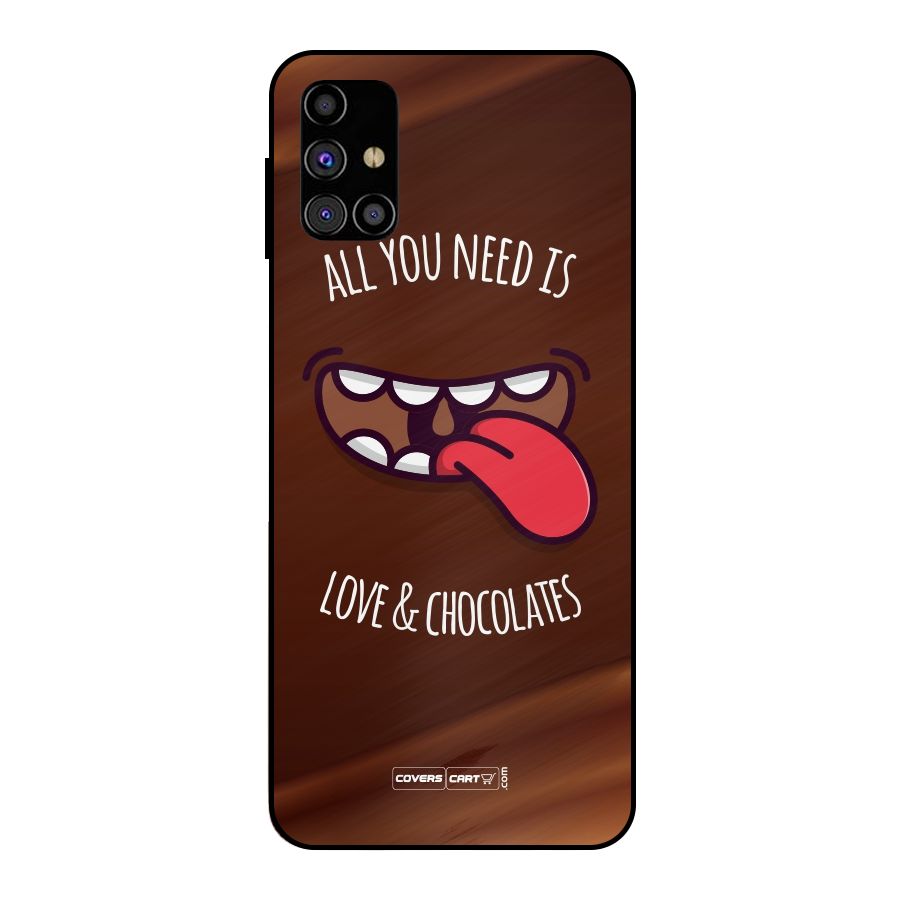 Love and Chocolates Metal Back Case for Galaxy M31s