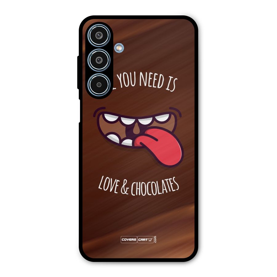 Love and Chocolates Metal Back Case for Galaxy M35