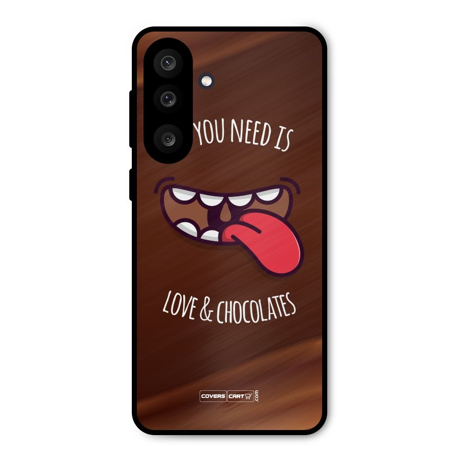 Love and Chocolates Metal Back Case for Galaxy M56