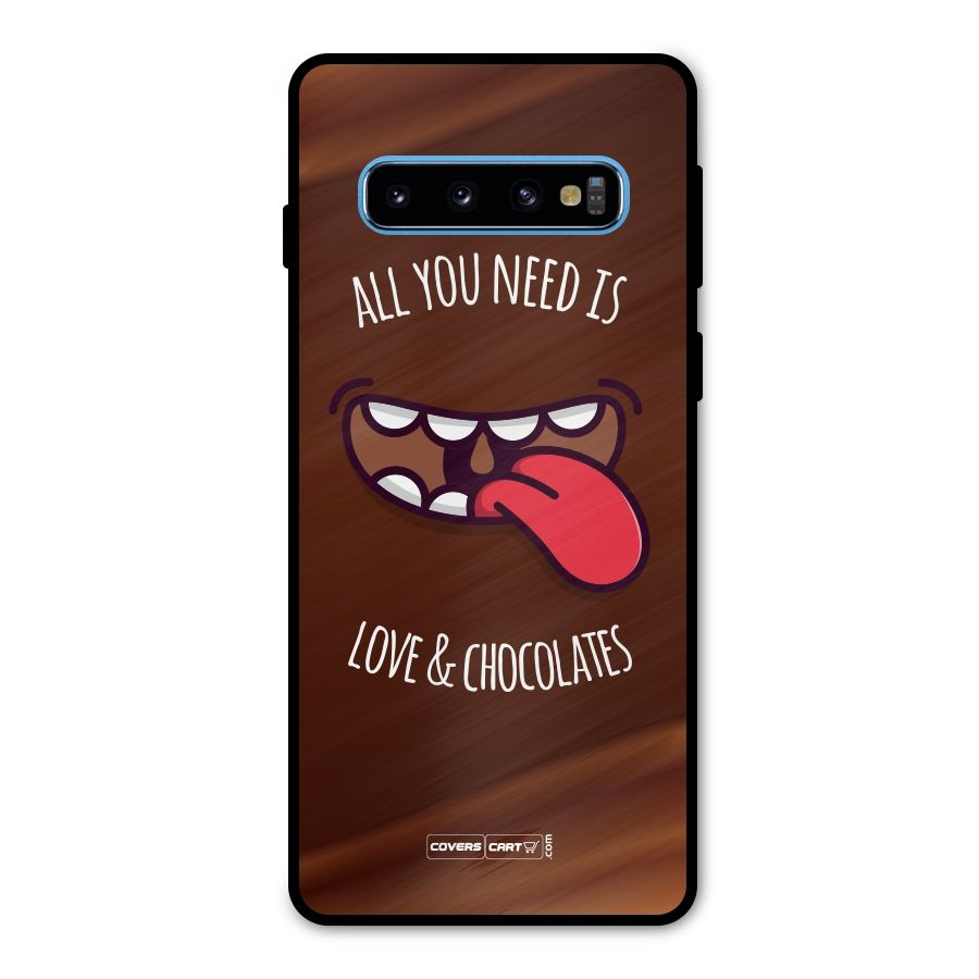 Love and Chocolates Metal Back Case for Galaxy S10