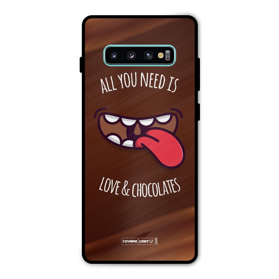 Love and Chocolates Metal Back Case for Galaxy S10 Plus