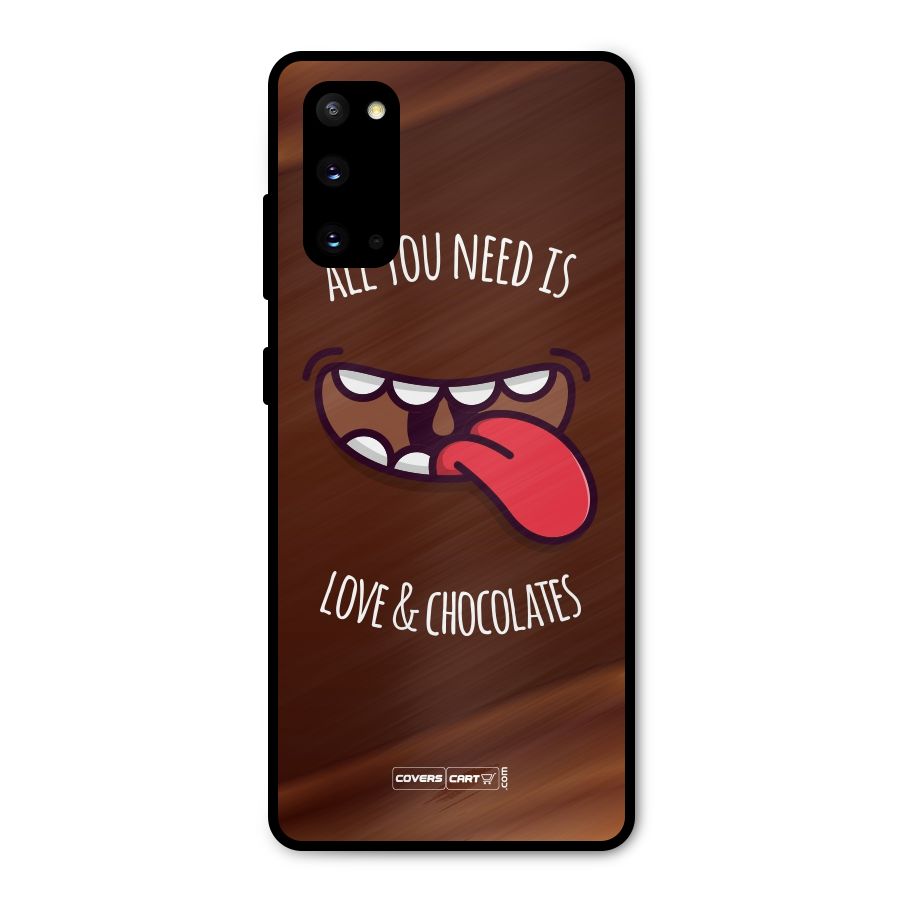 Love and Chocolates Metal Back Case for Galaxy S20