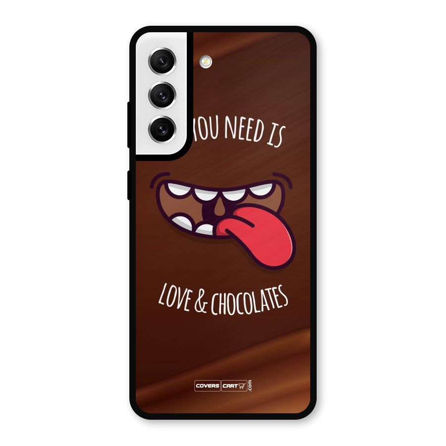Love and Chocolates Metal Back Case for Galaxy S21 FE 5G