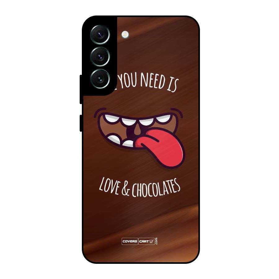 Love and Chocolates Metal Back Case for Galaxy S22 Plus 5G