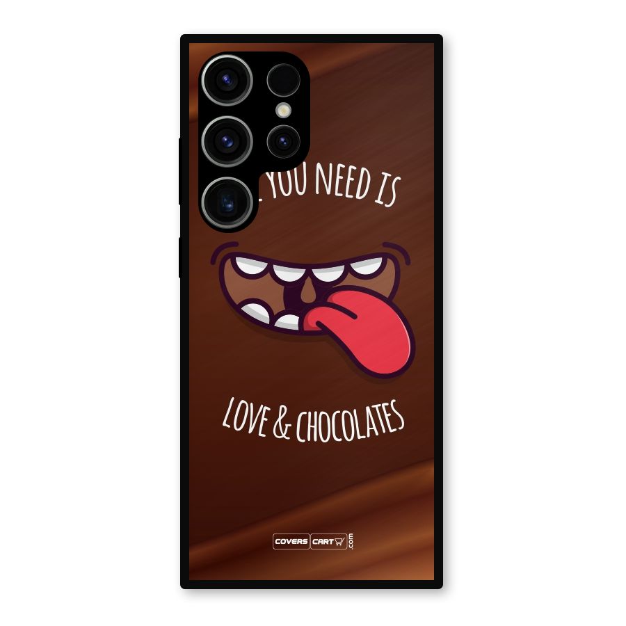 Love and Chocolates Metal Back Case for Galaxy S23 Ultra