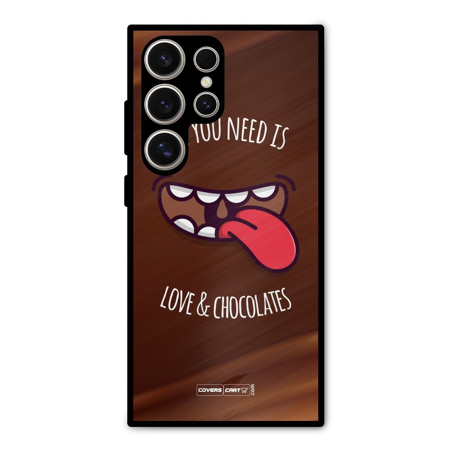Love and Chocolates Metal Back Case for Galaxy S24 Ultra