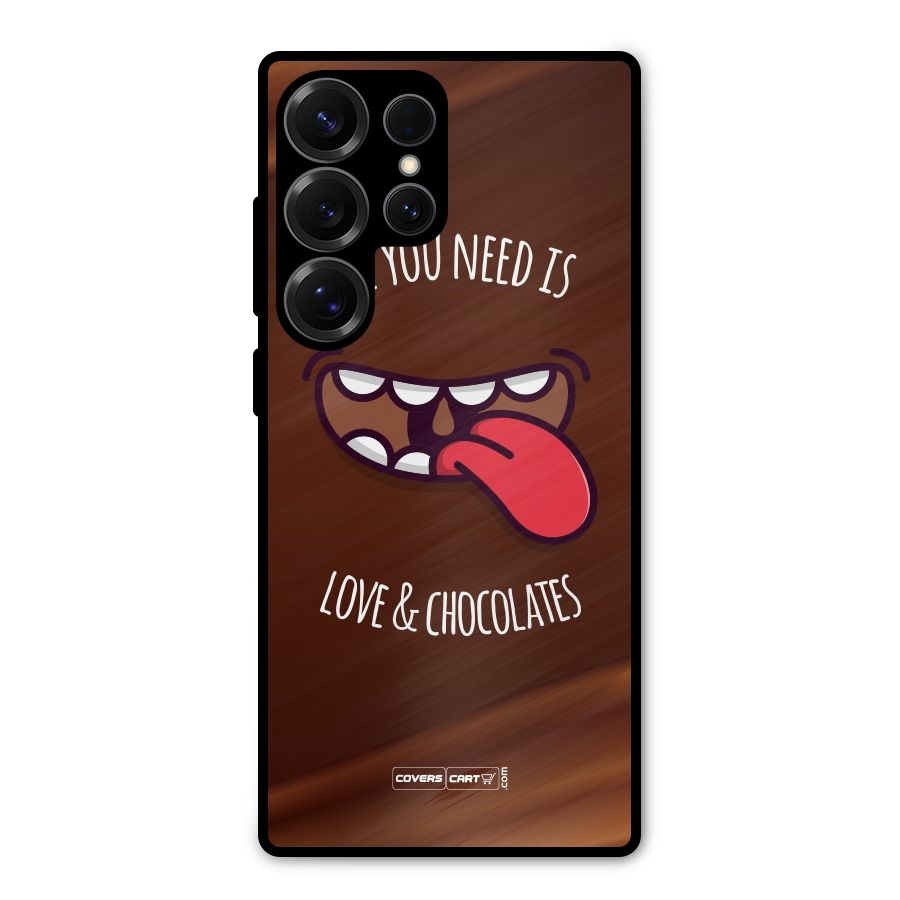 Love and Chocolates Metal Back Case for Galaxy S25 Ultra