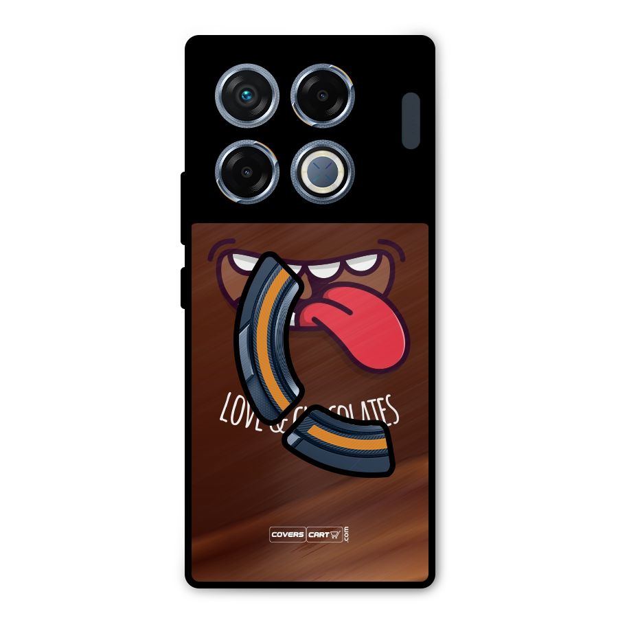 Love and Chocolates Metal Back Case for Infinix GT 20 Pro