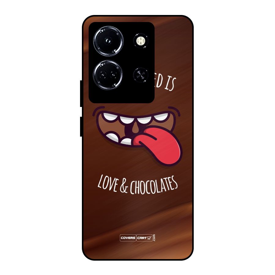 Love and Chocolates Metal Back Case for Infinix Note 30 5G