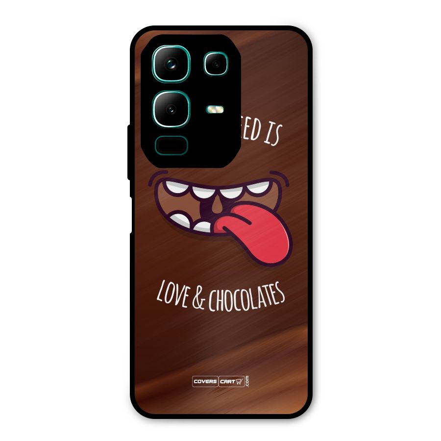 Love and Chocolates Metal Back Case for Infinix Note 50x
