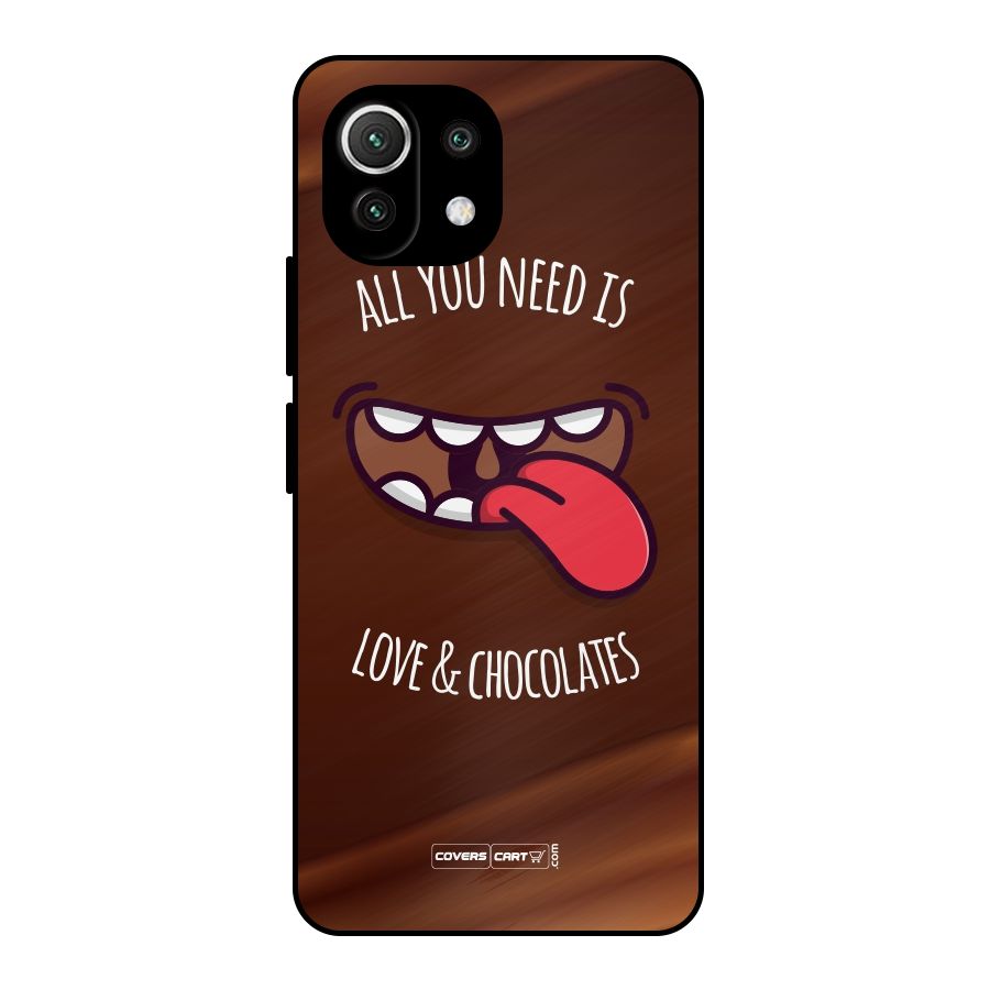 Love and Chocolates Metal Back Case for Mi 11 Lite NE 5G