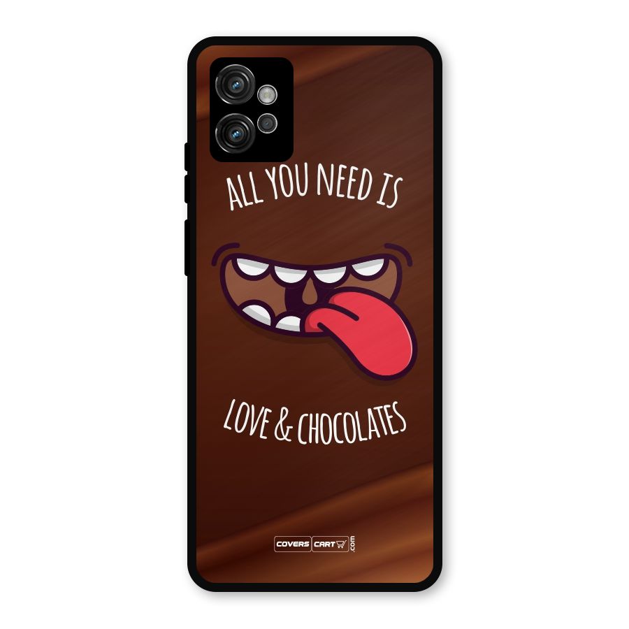Love and Chocolates Metal Back Case for Moto G32