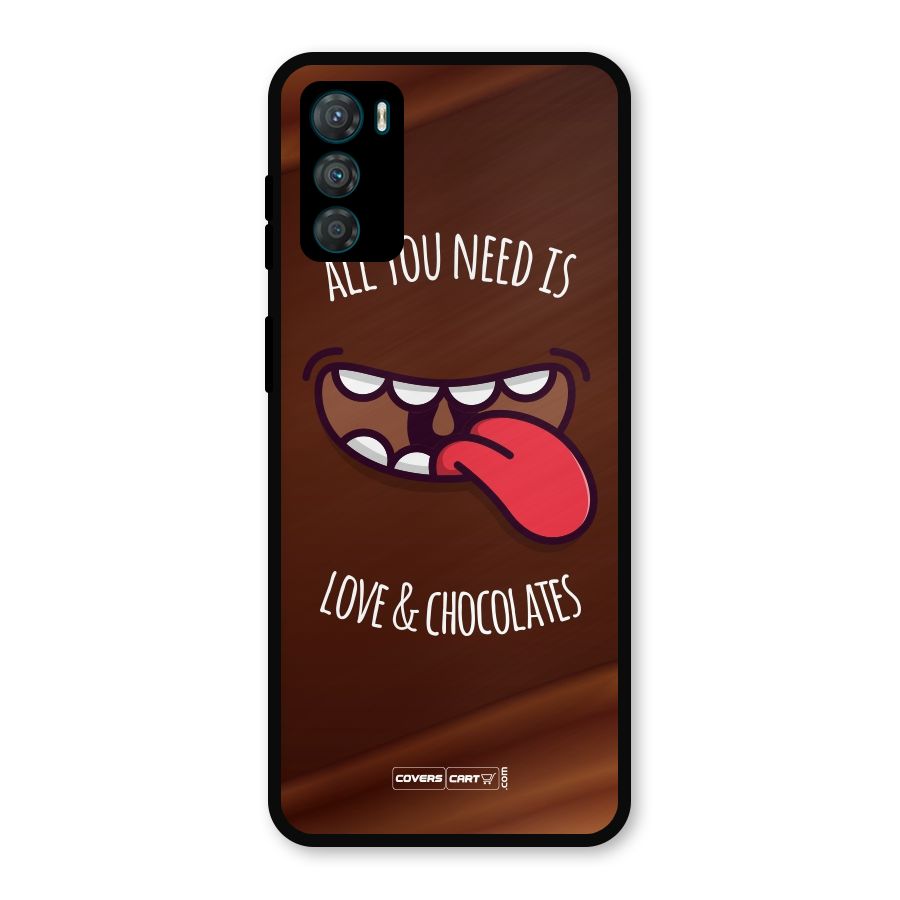 Love and Chocolates Metal Back Case for Moto G42