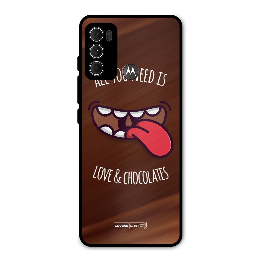 Love and Chocolates Metal Back Case for Moto G60