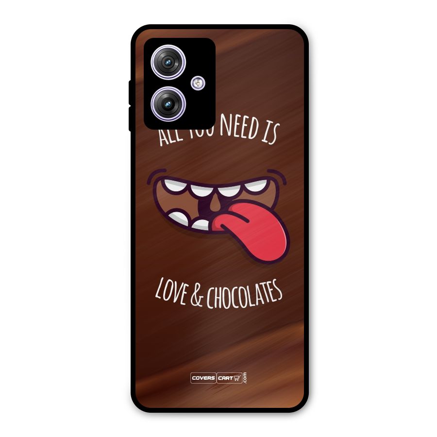 Love and Chocolates Metal Back Case for Moto G64