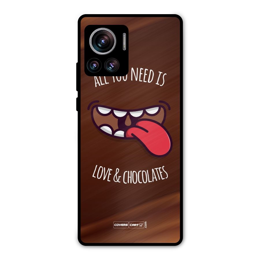 Love and Chocolates Metal Back Case for Motorola Edge 30 Ultra