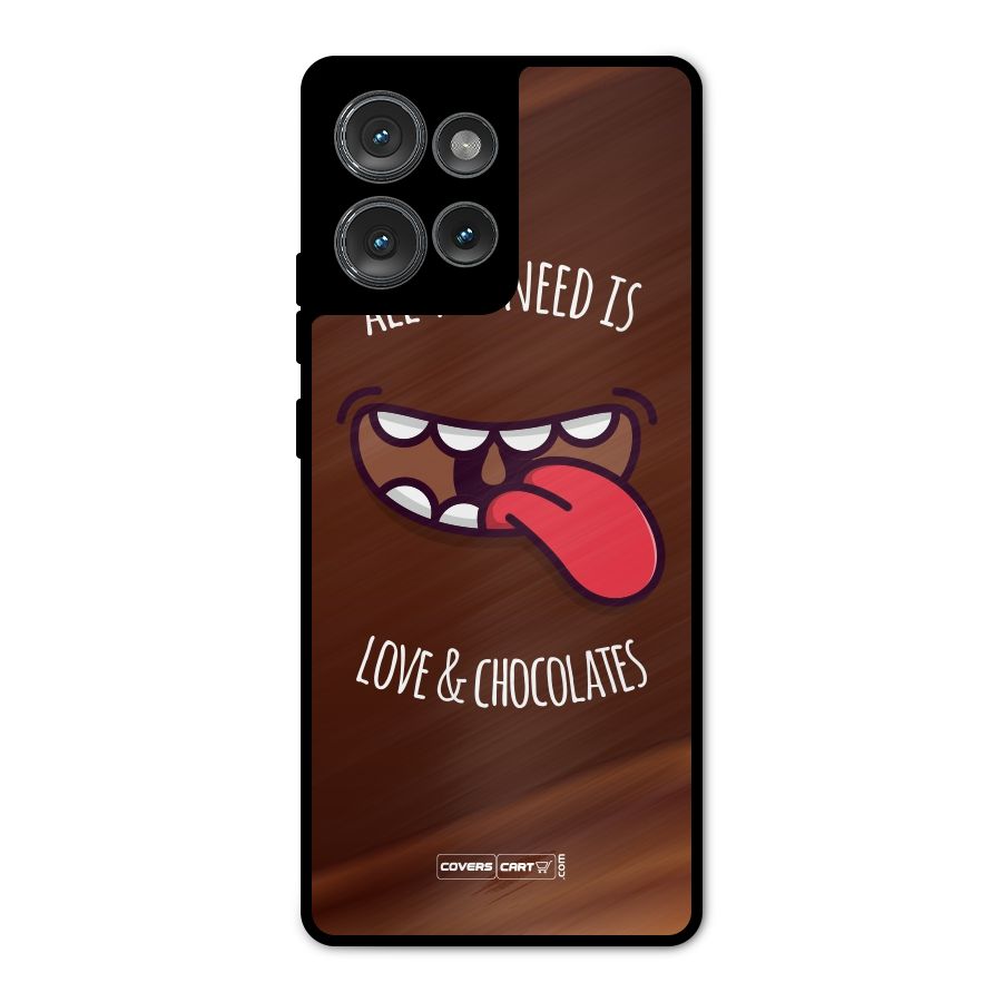 Love and Chocolates Metal Back Case for Motorola Edge 50