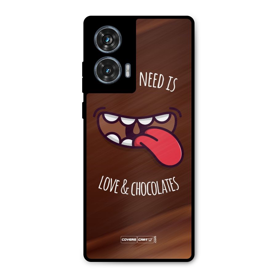 Love and Chocolates Metal Back Case for Motorola G96