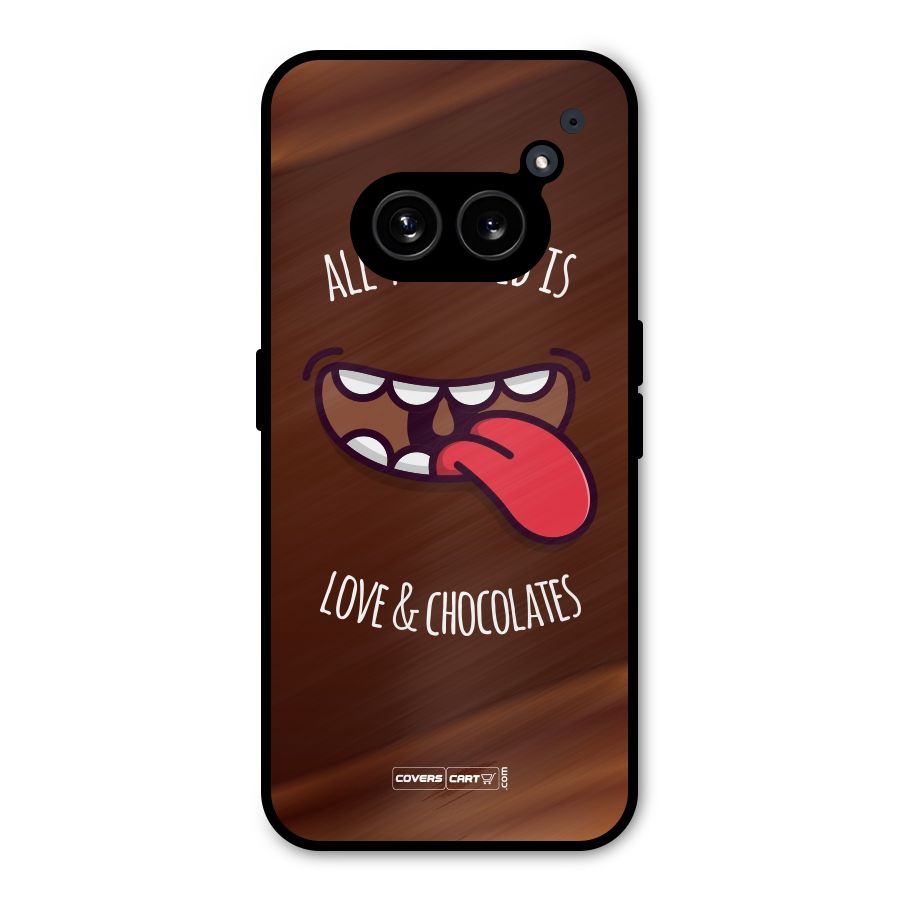 Love and Chocolates Metal Back Case for Nothing Phone 2a Plus