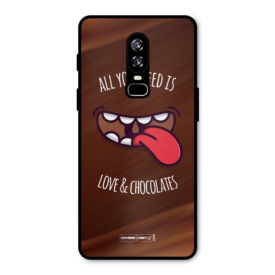 Love and Chocolates Metal Back Case for OnePlus 6