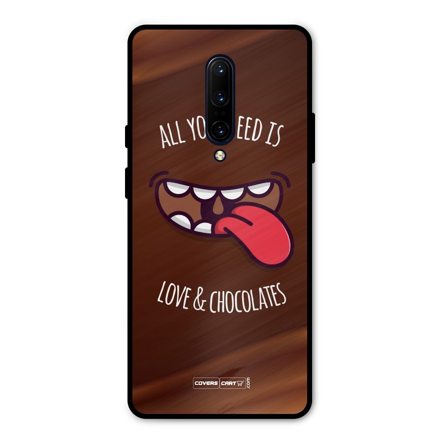 Love and Chocolates Metal Back Case for OnePlus 7 Pro