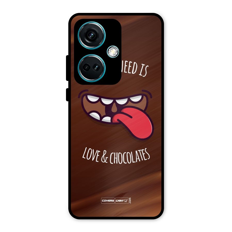 Love and Chocolates Metal Back Case for OnePlus Nord CE 3 5G