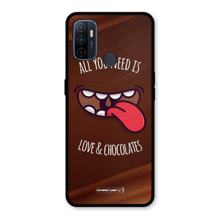 Love and Chocolates Metal Back Case for Oppo A53