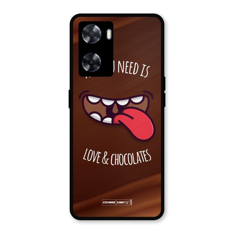 Love and Chocolates Metal Back Case for Oppo A57 2022