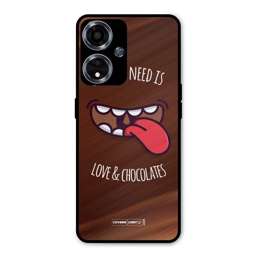 Love and Chocolates Metal Back Case for Oppo A59