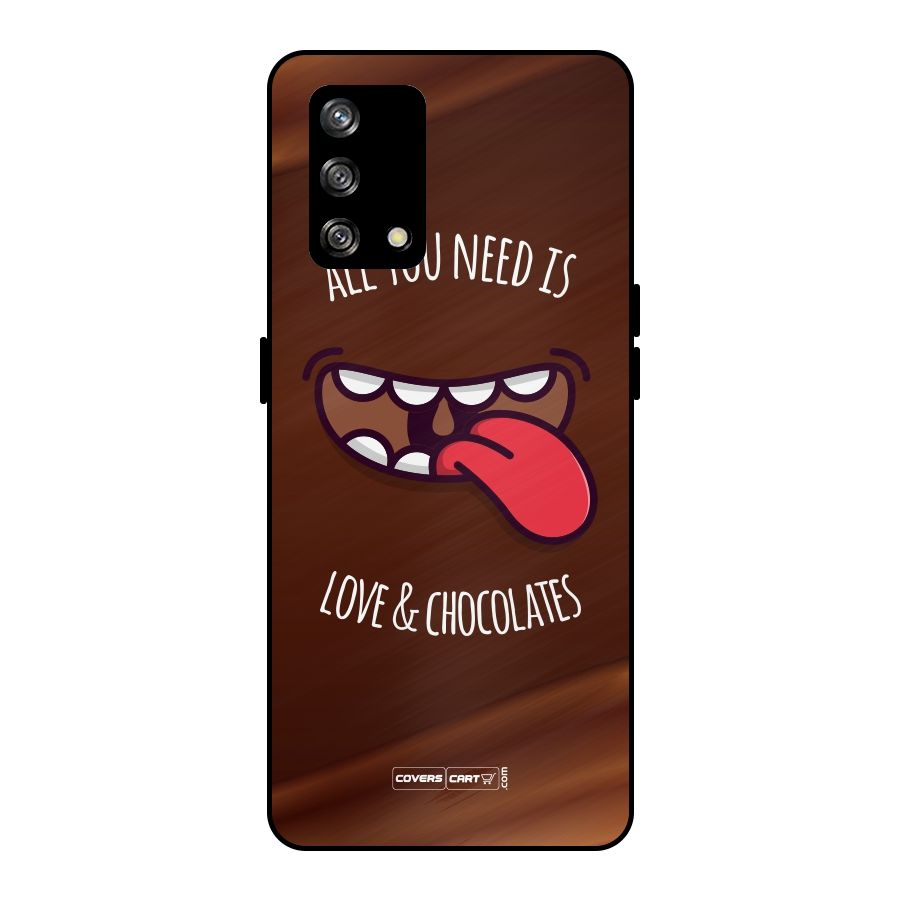 Love and Chocolates Metal Back Case for Oppo F19