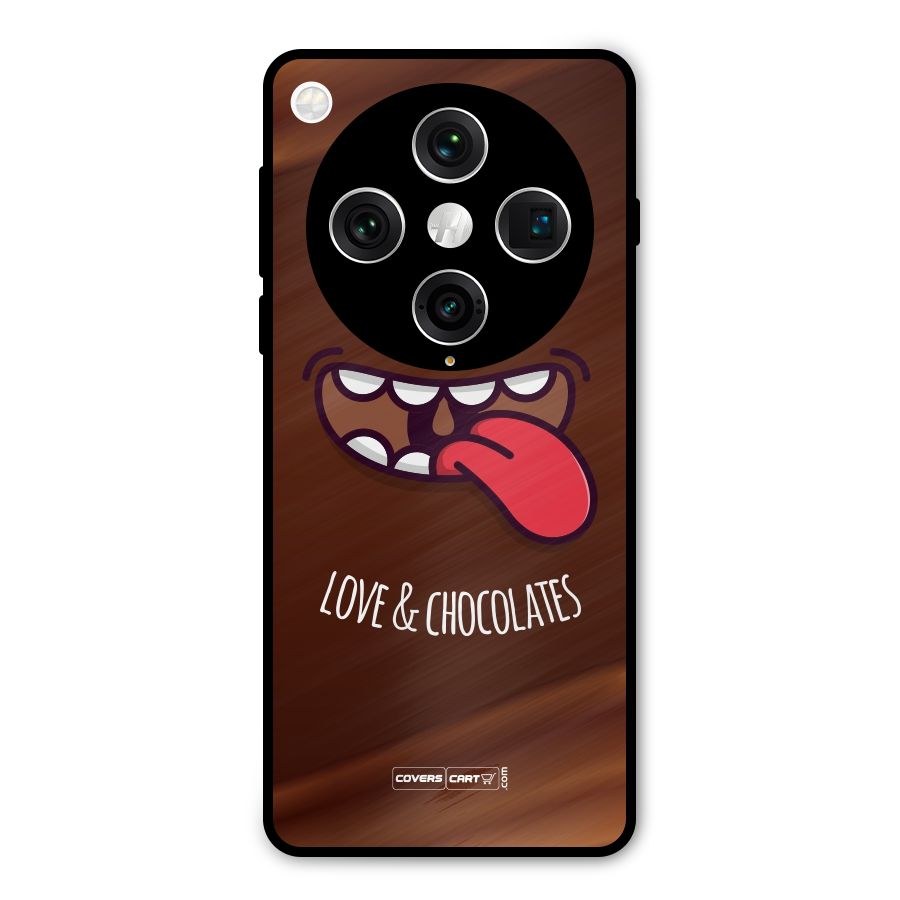 Love and Chocolates Metal Back Case for Oppo Find X8 Pro