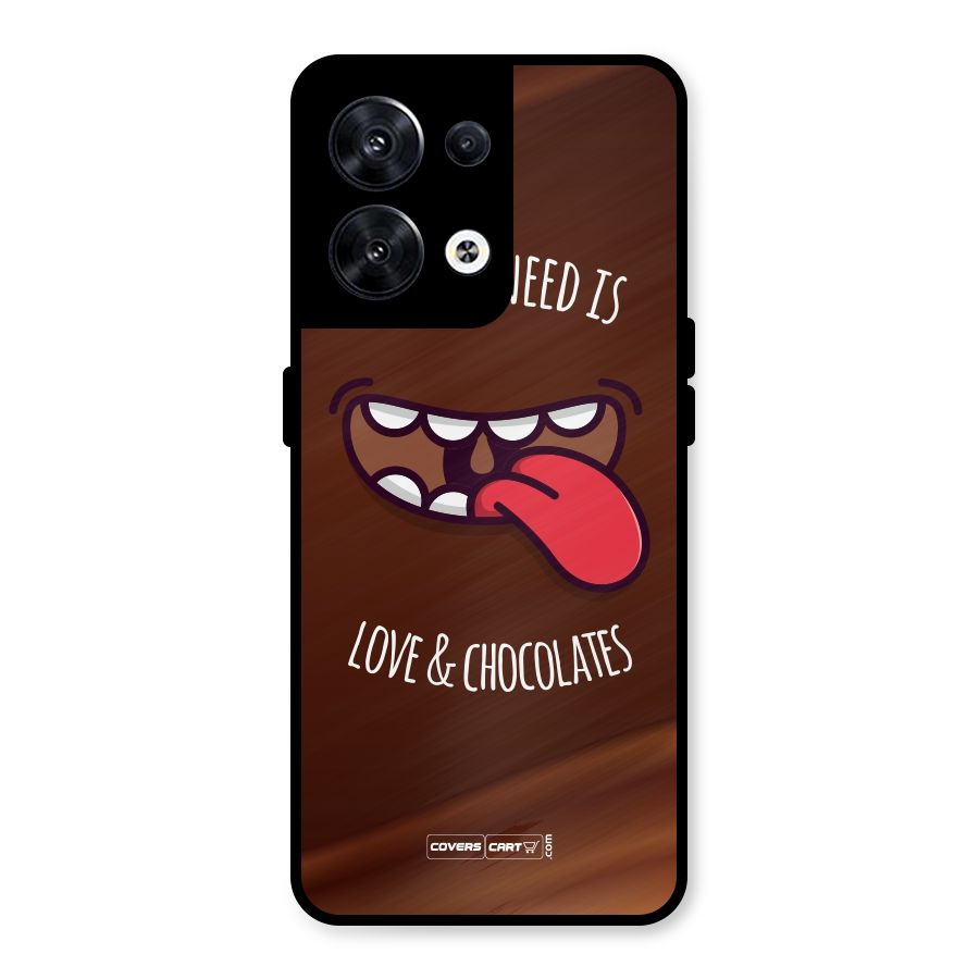 Love and Chocolates Metal Back Case for Oppo Reno8 5G