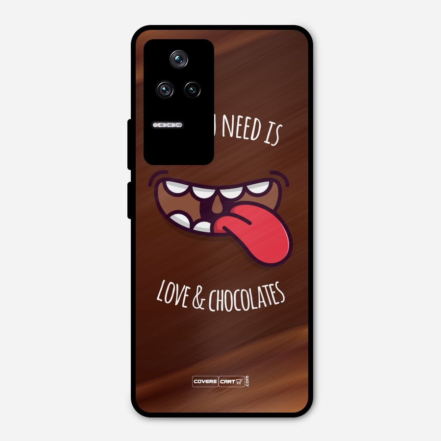 Love and Chocolates Metal Back Case for Poco F4 5G