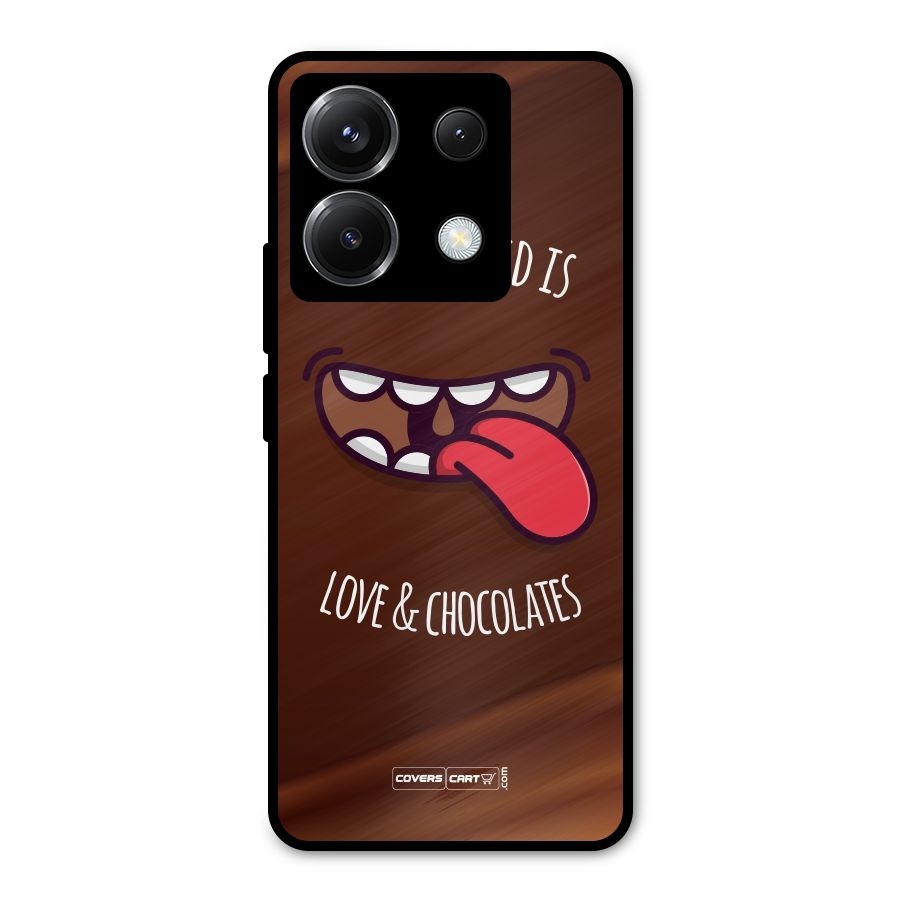 Love and Chocolates Metal Back Case for Poco X6