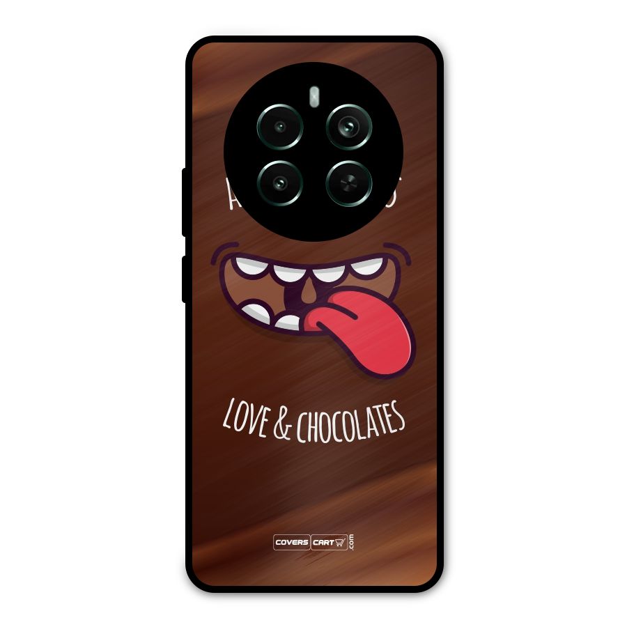 Love and Chocolates Metal Back Case for Realme 12 Pro Plus