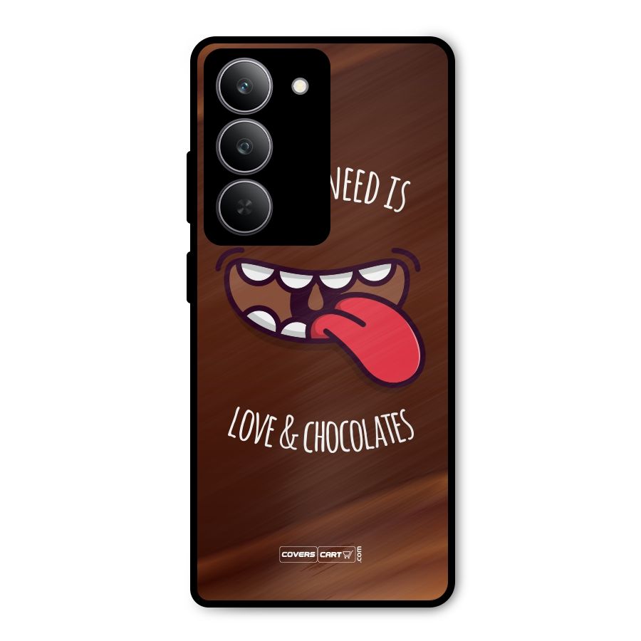 Love and Chocolates Metal Back Case for Realme 14x