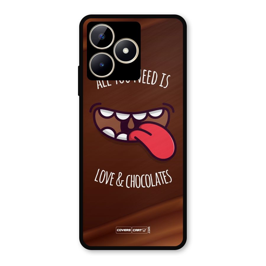 Love and Chocolates Metal Back Case for Realme C53