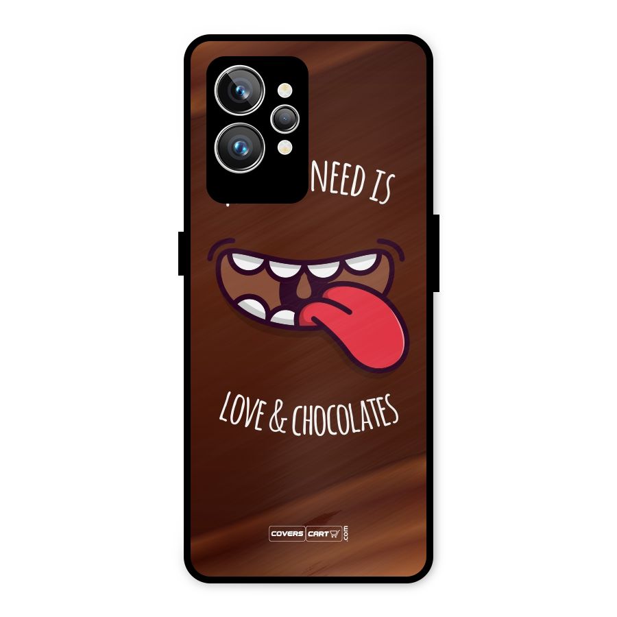 Love and Chocolates Metal Back Case for Realme GT2 Pro