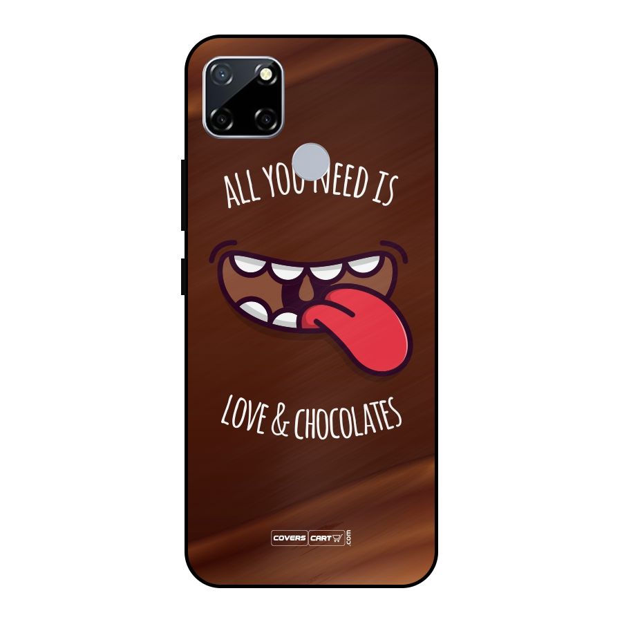 Love and Chocolates Metal Back Case for Realme Narzo 20