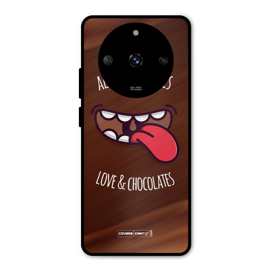Love and Chocolates Metal Back Case for Realme Narzo 60 5G