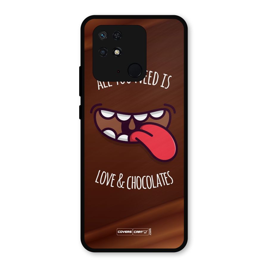 Love and Chocolates Metal Back Case for Redmi 10