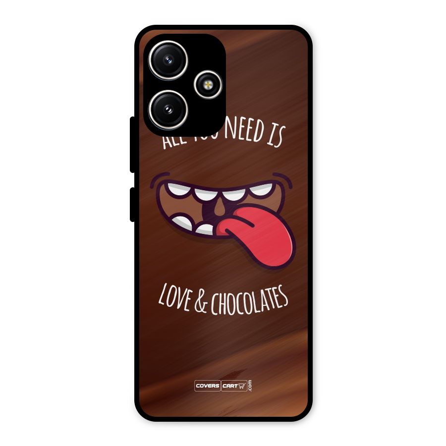 Love and Chocolates Metal Back Case for Redmi 12 5G