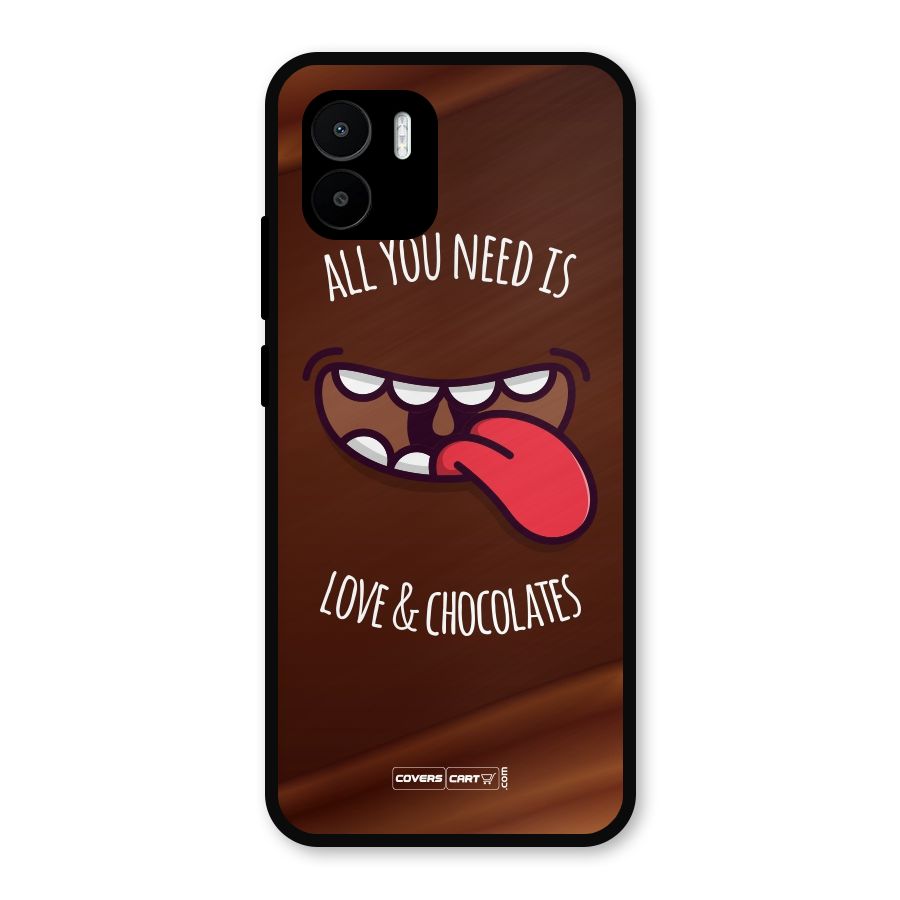 Love and Chocolates Metal Back Case for Redmi A2