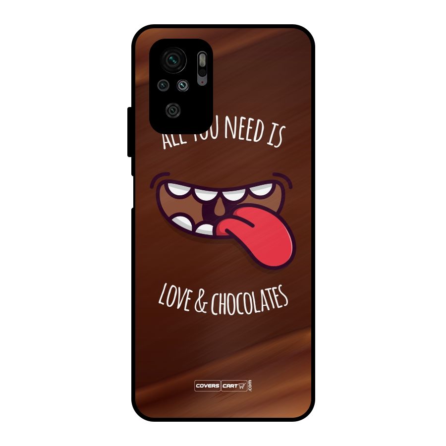 Love and Chocolates Metal Back Case for Redmi Note 10S