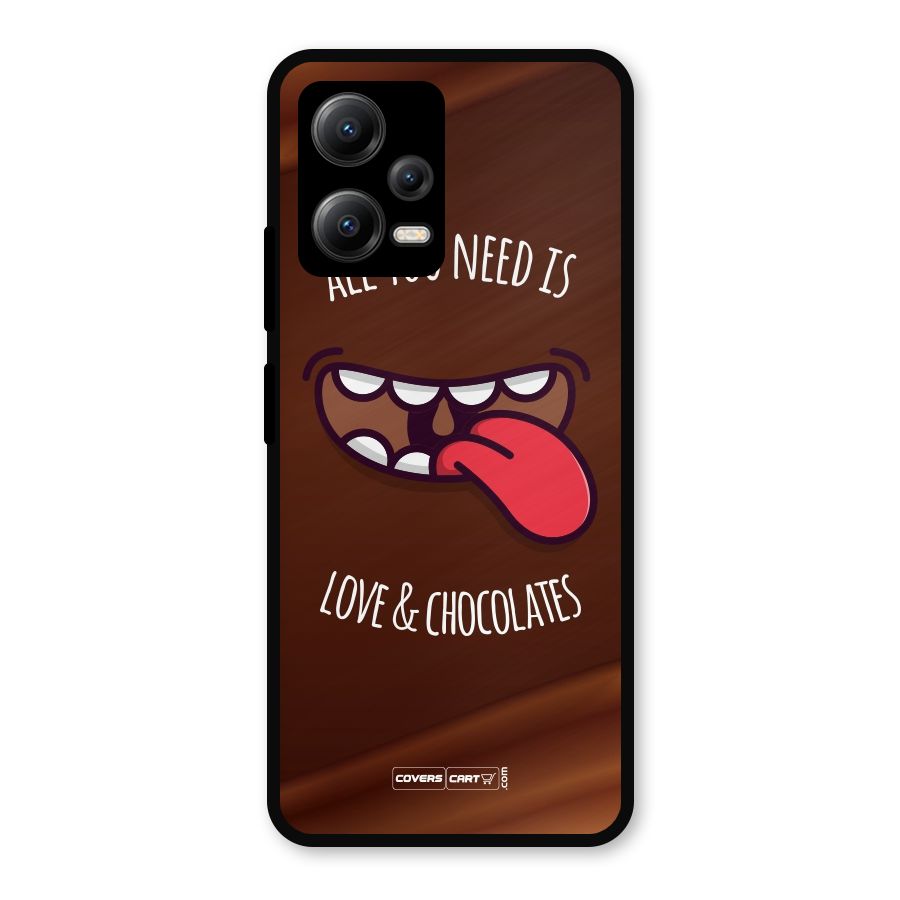 Love and Chocolates Metal Back Case for Redmi Note 12 5G