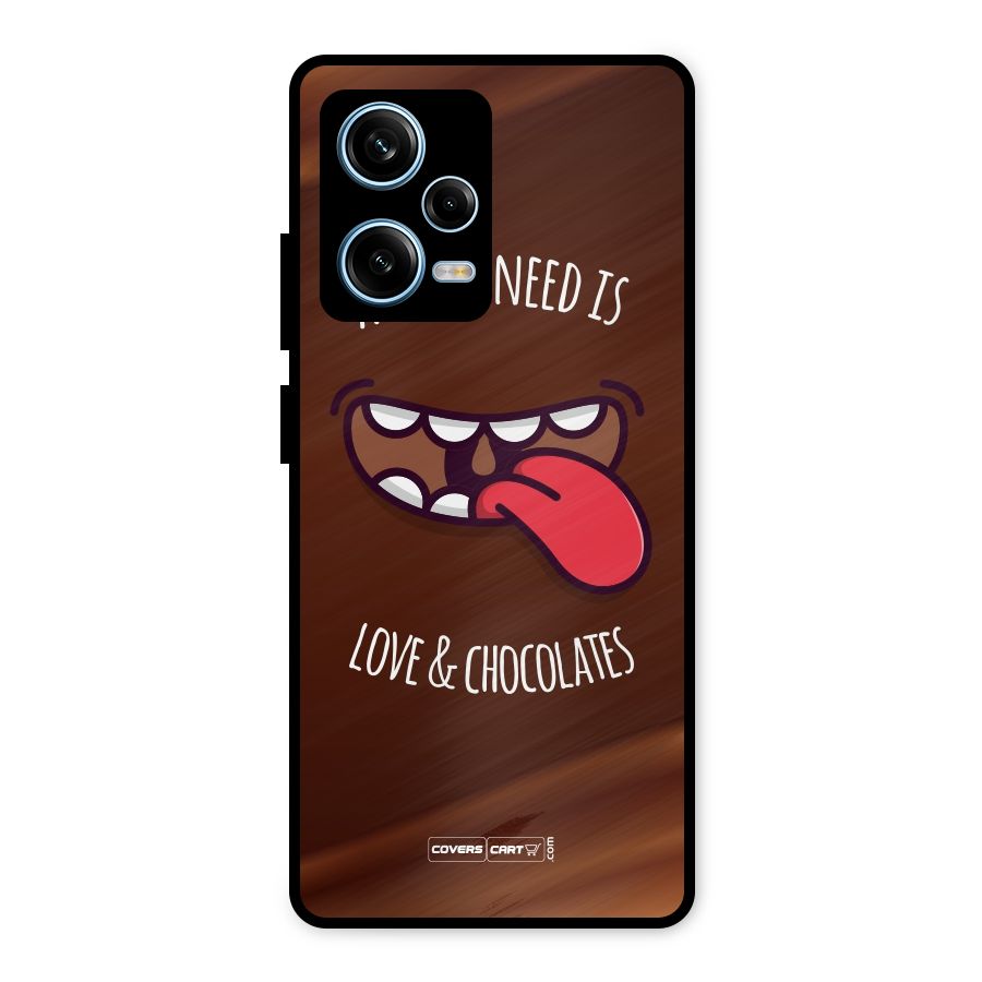Love and Chocolates Metal Back Case for Redmi Note 12 Pro