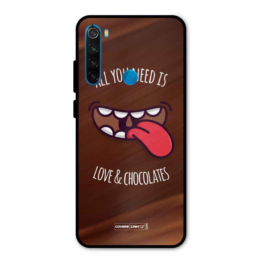 Love and Chocolates Metal Back Case for Redmi Note 8